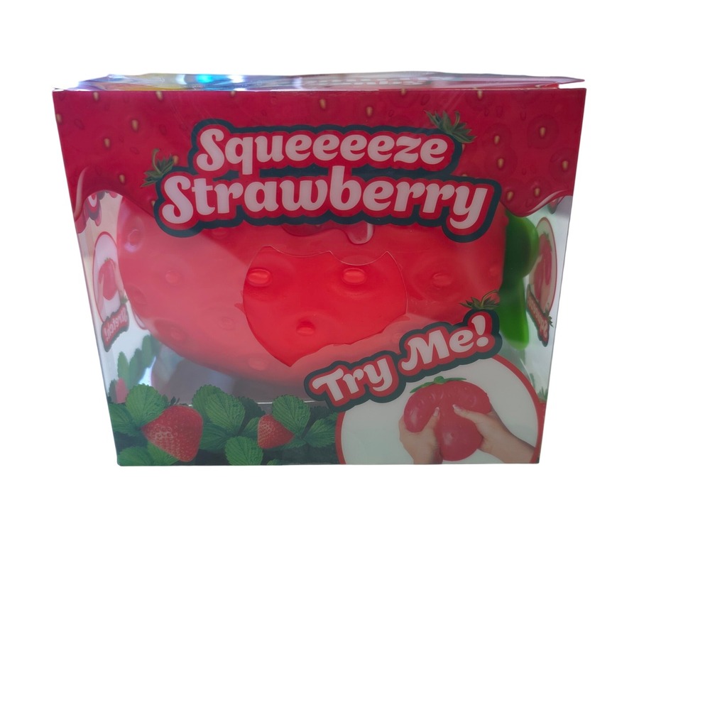 Squeeeeze Strawberry Squishy Sensory Gel Stress Ball Fidget Toy New in Box